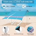 thumbnail image 2 of Carpa de playa Villey Sun Shelter UPF50+ con 2 postes de estabilidad, azul, 2 of 9
