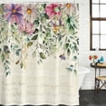 thumbnail image 2 of Eucalyptus Small Stall Shower Curtain, Waterproof Shower Curtains for Bathroom, Sage Green Botanical Leaf Pink Flower Farm Washable Fabric Cloth Bath Curtain for Bathtub with Hooks 36x72 Inches, 2 of 6
