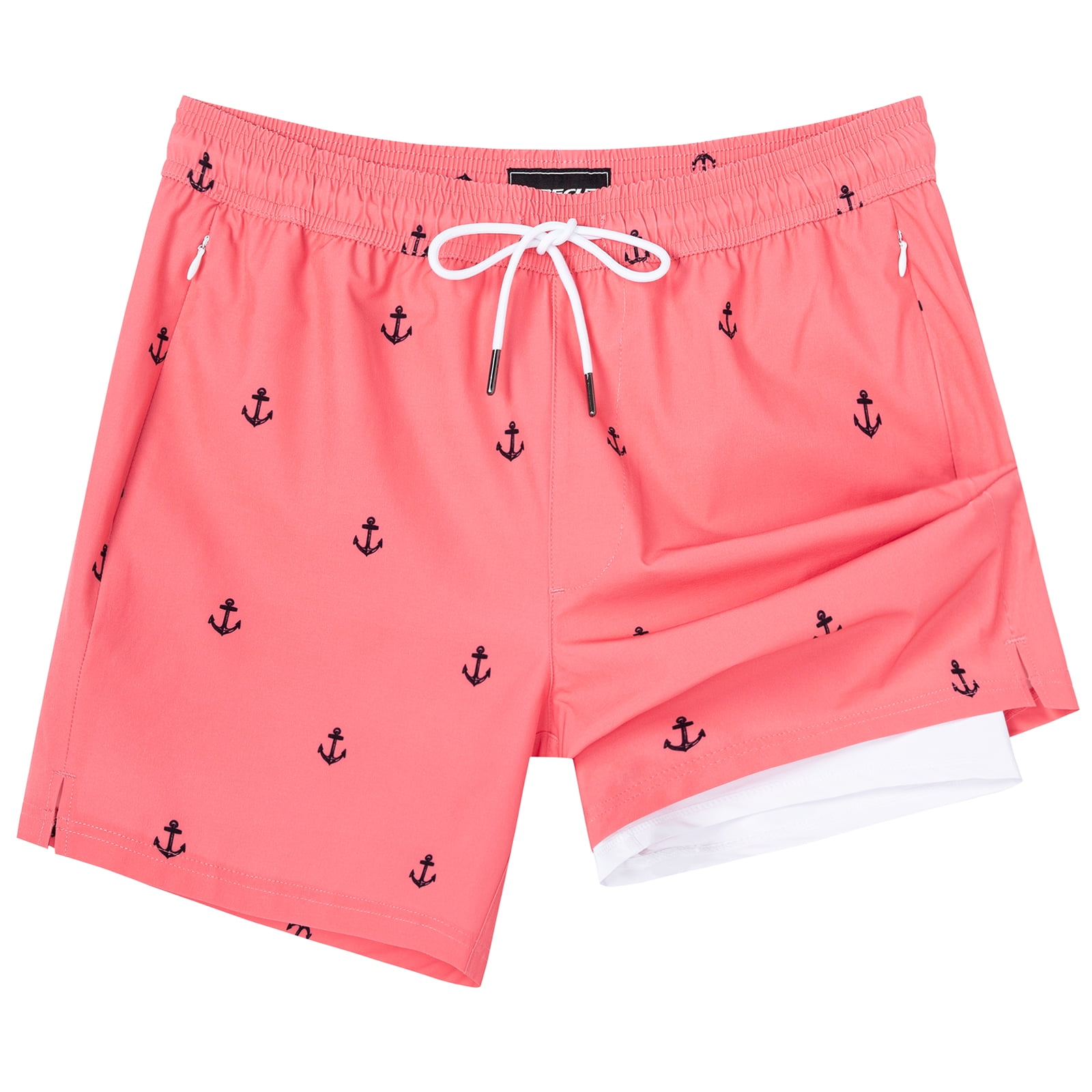 SURF CUZ Cool Wet Mens Swim Trunks with Compression Liner 5