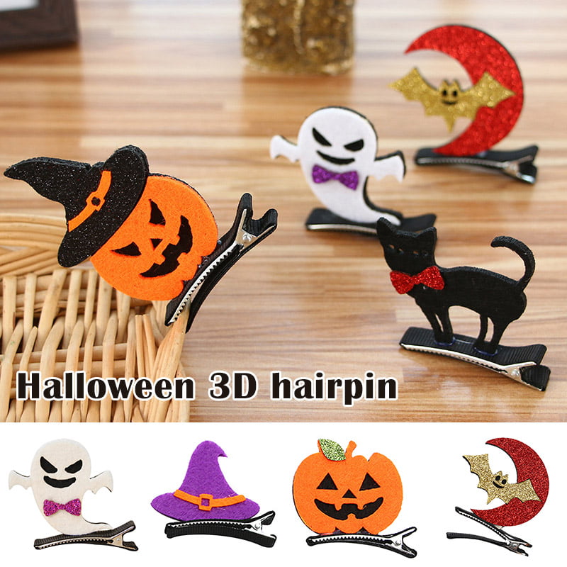 Witch Hat Halloween Kids Hair Bow Clip fun unique Free Shipping USA 