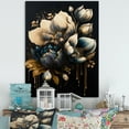 thumbnail image 2 of Designart Blue And Gold Tulips III Canvas Wall Art, 2 of 5
