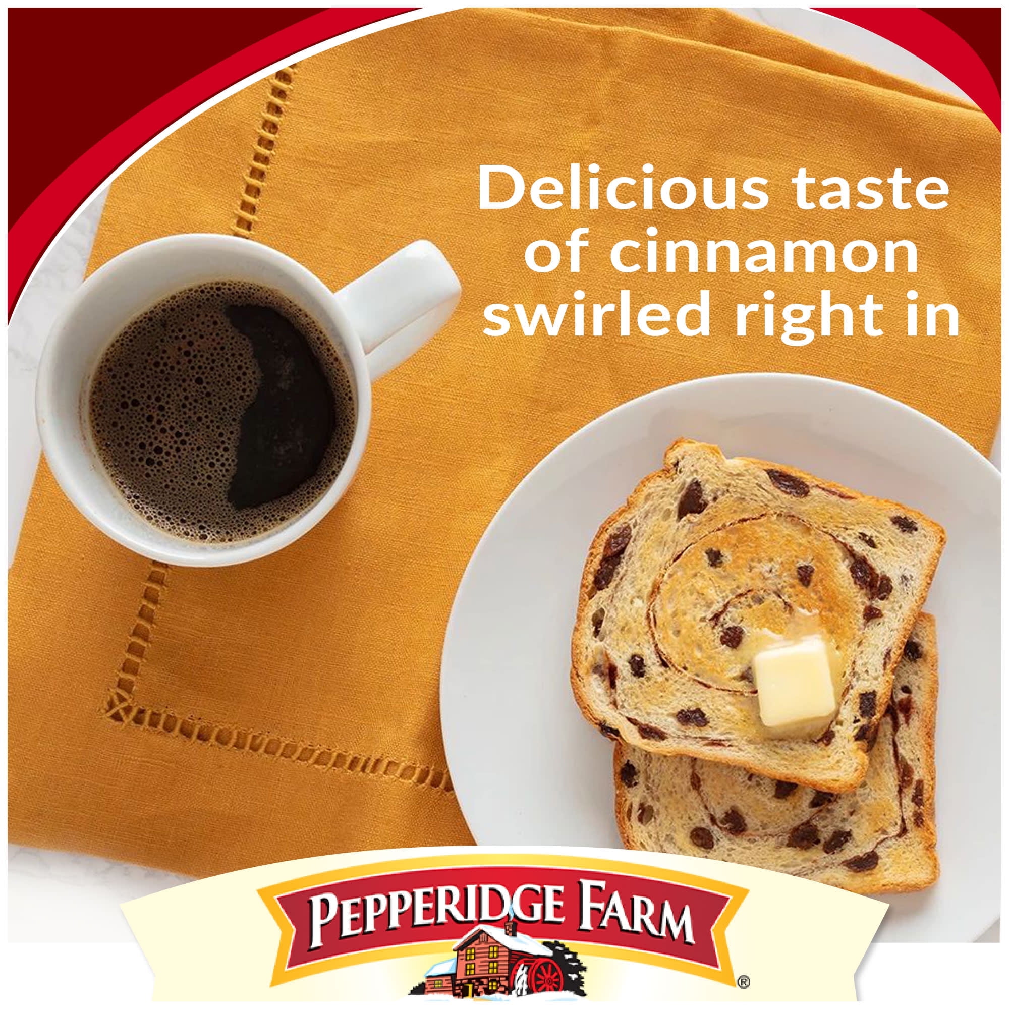 Pepperidge Farm Swirl Cinnamon Breakfast Bread, 16 oz. Loaf (Pack of 4)