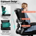 thumbnail image 2 of Silla de oficina BESTFAIR ergonómica de malla con soporte lumbar, 2 of 8