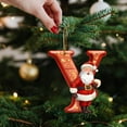 thumbnail image 6 of Luoshdecor 26 Letter Ornaments Christmas Tree Decoration,Acrylic Personalized Santa Claus Initial Letter Decor for Tree DIY Craft Christmas Fireplace Party(Y), 6 of 7