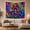 Psychedelic Shroom, variant on Spiral Tie Dye with Art Scene, Mystical Fantasy for Space Lovers, Galaxy Room Decor Statement Accent, Housewarming Gift, Tapestry Wall Hanging for Bedroom and Dorm