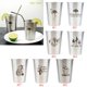 thumbnail image 3 of Vasos de material acero Inoxidable de 350 Ml / 500 Ml, Vasos de Metal para Bebidas Frías, de Cerveza Libres de Tóxicos, Perfectas para Diario en Int 350ml shamjiam Vaso de pinta de acero inoxidable, 3 of 8