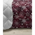 thumbnail image 3 of Snowflake Down Alternative Comforter, Snowflakes of Cold Weathers Christmas Holiday Themed Illustration, Microfiber Quilt for All Season, 5 Sizes, Pale Blue Taupe White, by Ambesonne, 3 of 3