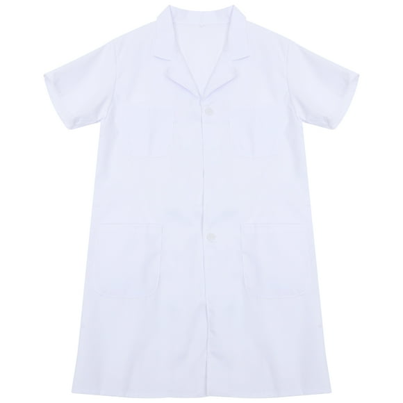 Uniforme de enfermera de mujer de manga corta Vestido blanco Uniforme médico Halloween Cosplay Ropa de enfermera - Talla XXL