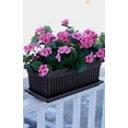thumbnail image 4 of HC Companies 29.5 In Outdoor Fluted Plastic Venetian Flower Box, Chocolate, 4 of 10