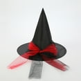 thumbnail image 2 of Hjtefg Witch Hat for Halloween - Black Pointed Headdress for Women, Girls, Boys - Adult & Kids Party Hat, Halloween Witch Cap, Comfortable Kids' Headwear,Color: Red Size: One Size, 2 of 4