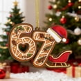 thumbnail image 6 of WKSCLPAI Christmas 67 Ornament 2025, Six Seven Meme Christmas Tree Ornament with Santa Hat Decor, Funny 67 Teen Slang Ornaments, Xmas Tree Decorations, Gag Gifts, #F, 6 of 8