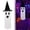 B, variant on Z52LingLing Decoration Halloween Glowing Ghost Hanging Decoration LED Light Tassel White Witch Hat