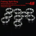 thumbnail image 1 of MYG for Stainless Steel Fishing Split Rings 100pcs Double Loop Open Ring Connector for Lures Tackle Saltwater Freshwater 4# High Strength 304SS Silver, 1 of 5