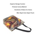 thumbnail image 3 of Canvas Tote Bag Large Canvas Bag 13.5x5.1x15 Inch Shopping Canvas Bag Suitable For Outing Shopping Travel Out Of Large Capacity Storage Dinosaur Icon Design, 3 of 9
