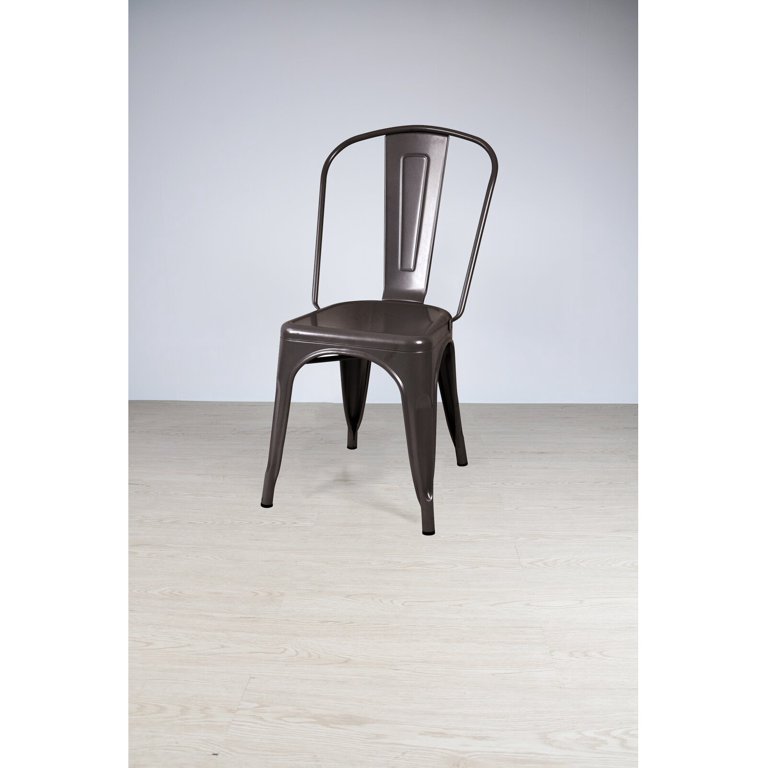 Metal Slat Back Stacking Side Chair Overall 33.5 H x 18 W x 20 D Warranty Length 1 Year Walmart