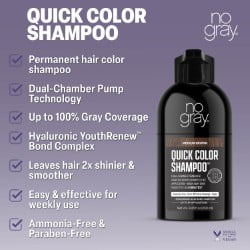 No Gray Quick Color Shampoo, Med. Brown