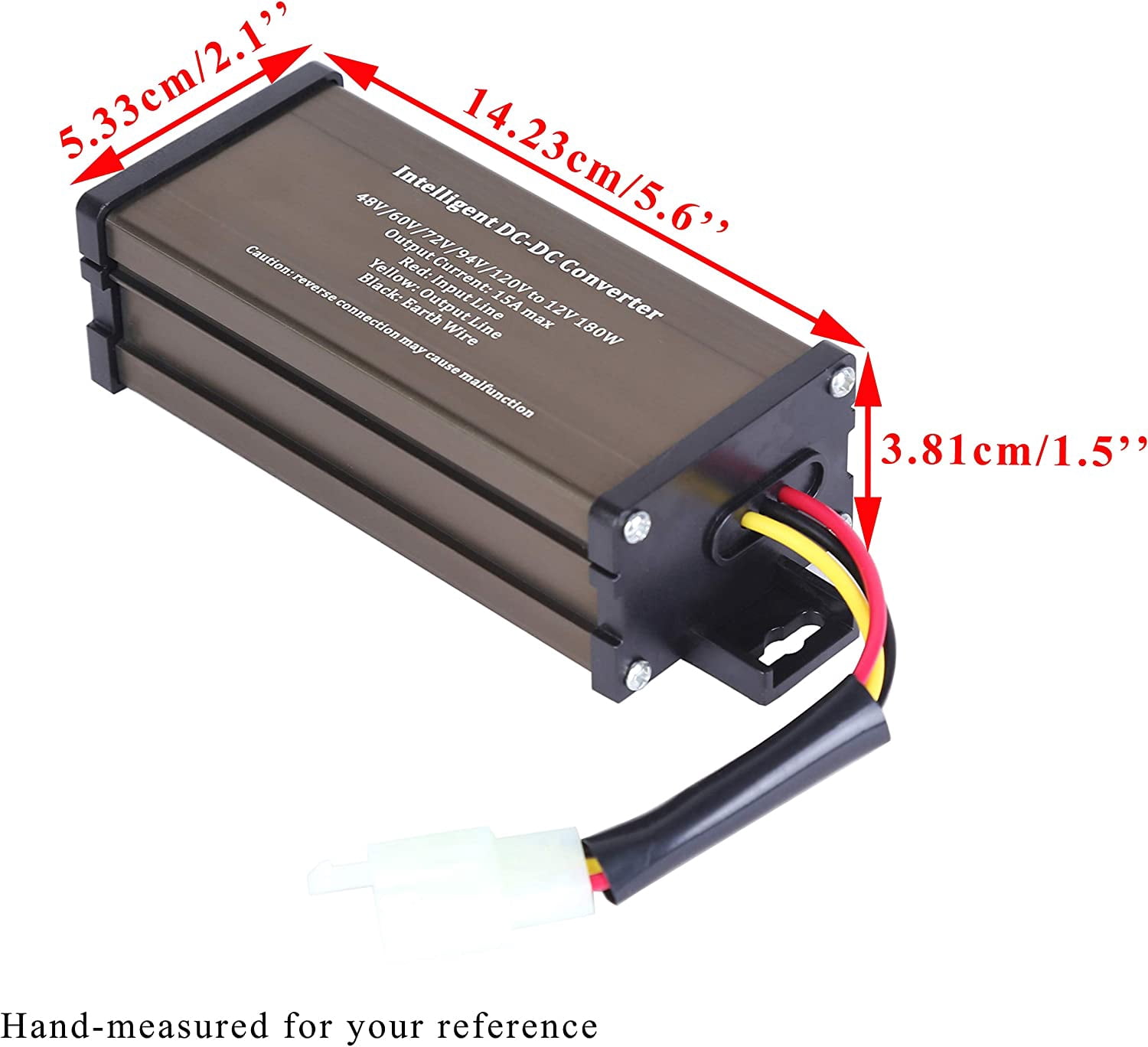 DC-DC 120V 108V 96V 84V 72V 60V 48V Volt Voltage to 12V Step Down Voltage Reducer Regulator 180W 15A