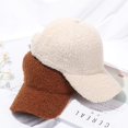 thumbnail image 2 of LAICAIW Womens-Lamb-Wool-Baseball-Cap Winter-Warm Teddy-Fleece Wool-Baseball-Hat-Men, 2 of 7