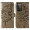 thumbnail image 3 of Dteck Samsung S21 Ultra Wallet Case, Magnetic Closure Flip PU Leather Wrist Strap Credit Card Holder Slots With Kickstand Butterfly Patterned Shockproof Cover For Samsung Galaxy S21 Ultra, Gray, 3 of 11