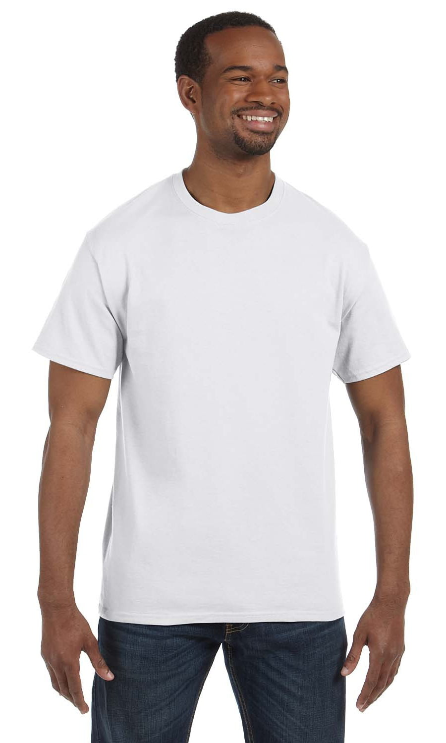 Hanes - The Hanes Mens 61 oz Tagless T-Shirt - WHITE - L - Walmart.com