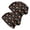 Fox Floral Rose, variant on 2PCS Stretch Knit Skull Beanie, Hip-Hop Style, Unisex, Lightweight,Fox Floral Star Black Pattern