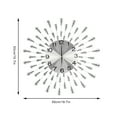 thumbnail image 2 of Large Wall Clocks for Living Room Decor Modern Silent Wall Clock Non-Ticking for Bedroom Kitchen Office Home Decoration Silver Drop Crystal Wall Watch Clocks for Indoor, 2 of 24