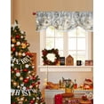 thumbnail image 4 of Merry Christmas Tie Up Valances Curtain, Snowflake Gold Sliver Colored Ball Winter Adjustable Rod Pocket Short Window Treatment Tie Up Curtains Valances for Kitchen Living Room Bathroom 54x18 Inches, 4 of 9