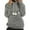 Grey, variant on Women'S Autumn & Winter Thick Hoodie With Large Pocket Solid Color Pet Hoodie Sweatshirt" Women'S Hoodies & Sweatshirts Grey Xxxl
