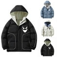 thumbnail image 5 of Odeerbi Kids Boys Girls Hooded Puffer Jacket Halloween Pumpkin Winter Coats Thermal Padded Coat Down Jacket Warm Clothes 5-16 Years Kids Long Sleeve Outerwear Heavy Coat Black, 5 of 5