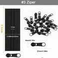 thumbnail image 2 of 5 Yards Bulk Zipper #3 Black Nylon Coil for Sewing with 20PCS Zipper Sliders for DIY Craft Bags, 2 of 6