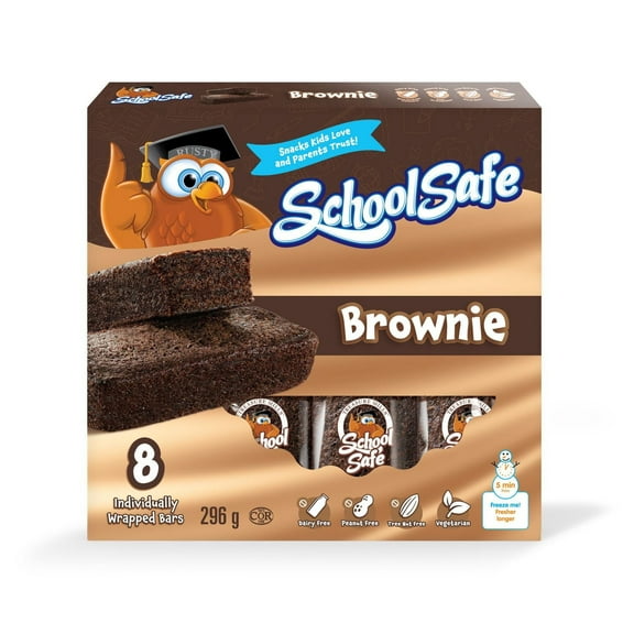 School Safe Chocolate Brownie Bars, 8ct., 296g/10.4 oz