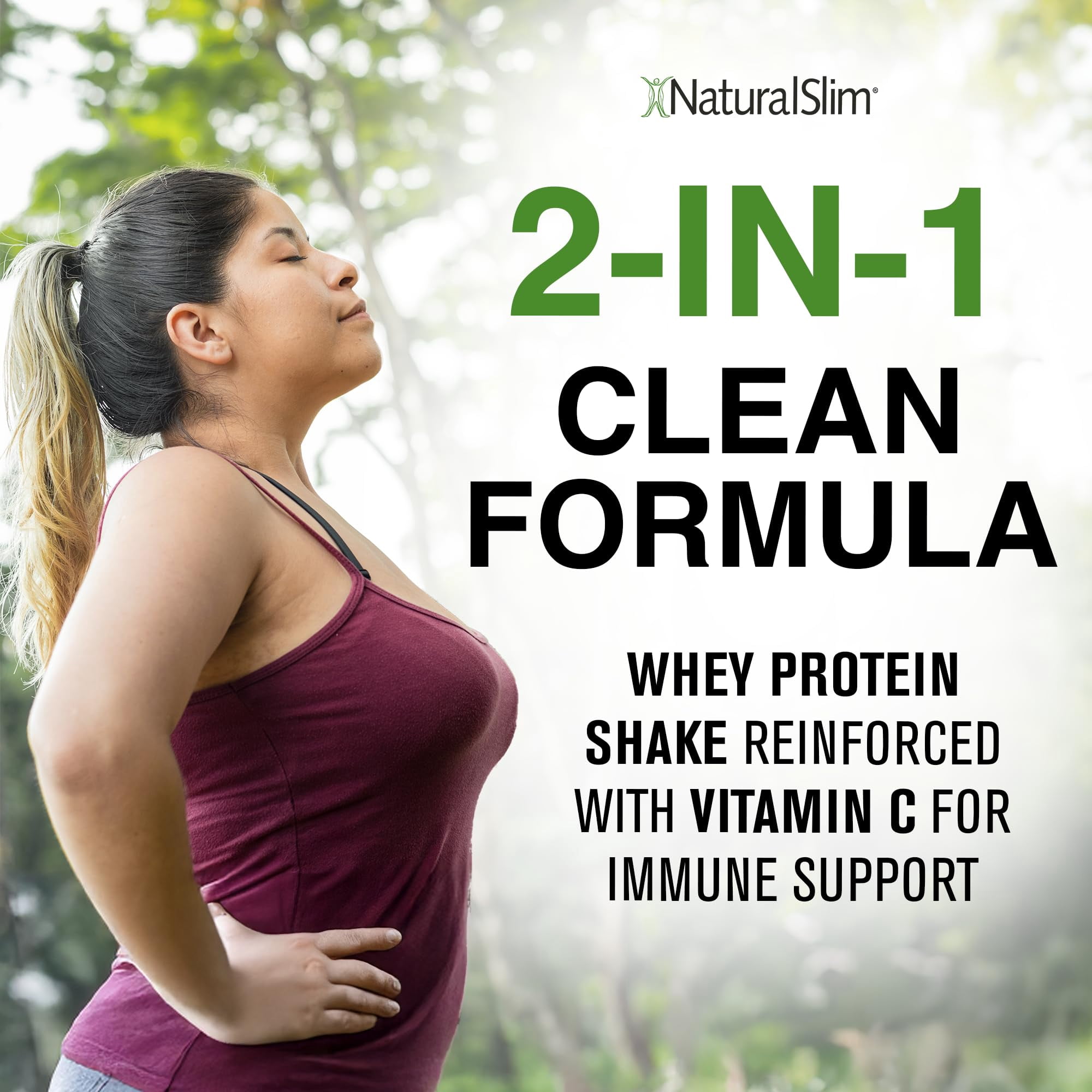 NaturalSlim Metabolic Protein C-Plus - Whey Protein Shake Powder Strawberry, 10 Servings