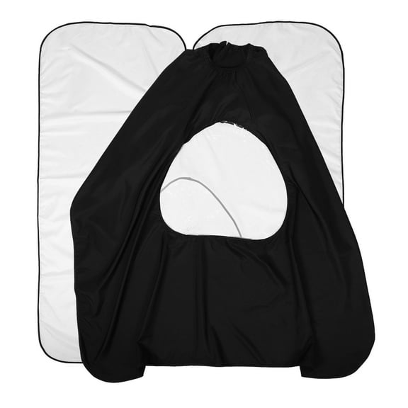 WASHWEPE 1Set Professional Barber Capes for Salon Use Waterproof Adjustable Transparent Window Barbers 57In X 47In