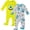Mike Sulley Green, variant on Lion King Baby Boys' 2-Pack Footed One-Piece Sleep N' Play Simba Heather Green