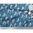 thumbnail image 3 of Soimoi Rayon Fabric Jellyfish & Seahorse Ocean Print Fabric by The Yard 42 Inch Wide, 3 of 3