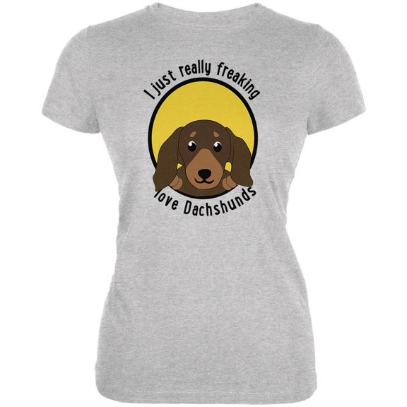 I Just Love Dachshunds Juniors Soft T Shirt White X-LG