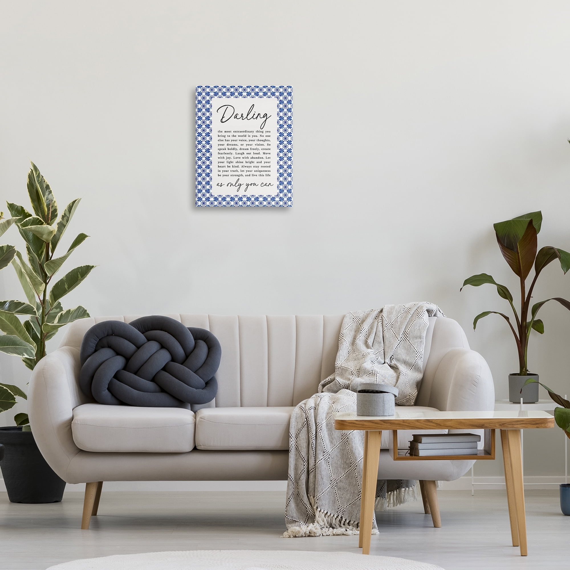 Darling Only You Can Inspiring Canvas Wall Art, design by Lettered and Lined