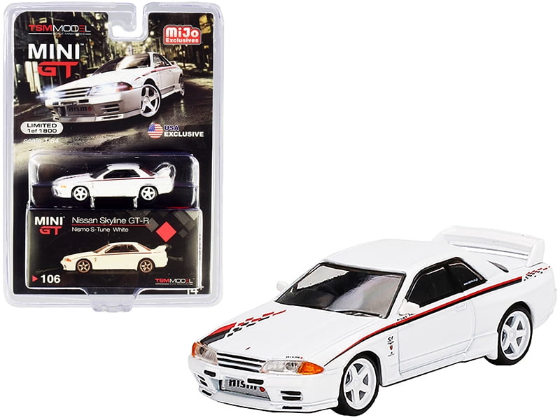 White with Blue Stripe TOMICA ASSEMBLY FACTORY Nissan Skyline GTR R32