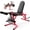 Black & Red, variant on VIBESPARK Leg Extension and Curl Machine, 880LBS Adjustable Seated Leg Extension and Lying Curl Machine for Home Gym, Leg Workout Equipment for Lower Body Workouts