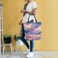 thumbnail image 6 of Large Canvas Bag 13.5x5.1x15 Inch Canvas Bag Shopping Canvas Bag Suitable For Outing Shopping Travel Out Of Large Capacity Storage Purple Cloud Cartoon, 6 of 9