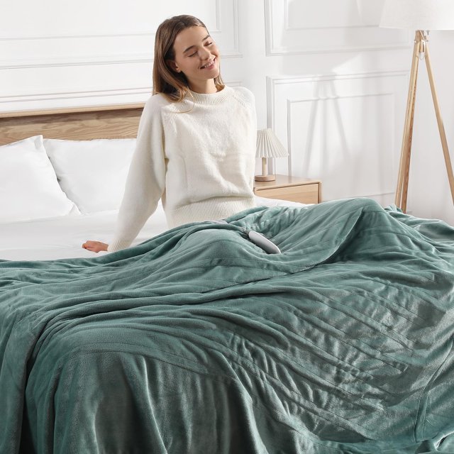 Manta térmica Molatink Queen Size Electric 213 x 229 cm Hunter Green