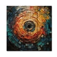 thumbnail image 3 of Designart "Mosaic of Colorful Vinyl Records III" Music Print on Natural Pine Wood, 3 of 5