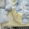 thumbnail image 5 of Light Blue Duvet Cover Set with 2pcs Pillowcase INS Style Soft Comforter Covers for Queen King Reversible Fashion Solid Bedding, 5 of 6