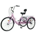 thumbnail image 3 of Lilypelle Tricycle for Adult Seniors,26" Wheels,7 Speed Unisex Cruiser Bike,Pink, 3 of 7