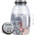 thumbnail image 3 of Hucha extragrande para niños y adultos, banco de conteo de monedas digital Vcertcpl con contador LCD, tarro de dinero de 2,8 L de capacidad para adultos, diseñado para todas las monedas estadounidense, 3 of 5