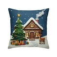 thumbnail image 2 of 17.7x17.7 in Christmas Cushion, Christmas Decorative Pillow Covers, Holiday Pillow Covers, Festival Ambiance Decorative Pillowcase for Sofa Couch Living Room Seasonal Home Decor, Lazyguy, G, 2 of 6