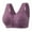 Purple, variant on Fgnfyis Women's Front Side Buckle Lace Edge Without Steel Ring Movement Seamless Gathering Adjustment Yoga Sleep Large Bra Bras for Older Women Khaki 42