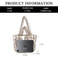 thumbnail image 3 of Kukuzhu Puffer Tote Bag for Women, Soft Fluffy Handbags Purse Light Down Cotton Padded Quilted Tote Bag, 3 of 7