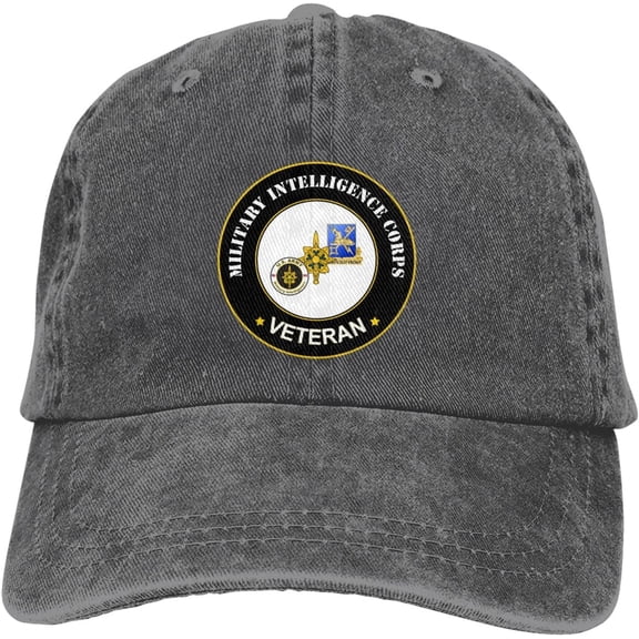 Us Army Military Intelligence Corps Veteran Dad Hat Baseball Unisex Baseball Adjustable Washed Cap