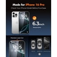 thumbnail image 2 of Protector de pantalla UNBREAKcable para iPhone 16 Pro, paquete de 4 + 2, 2 of 9